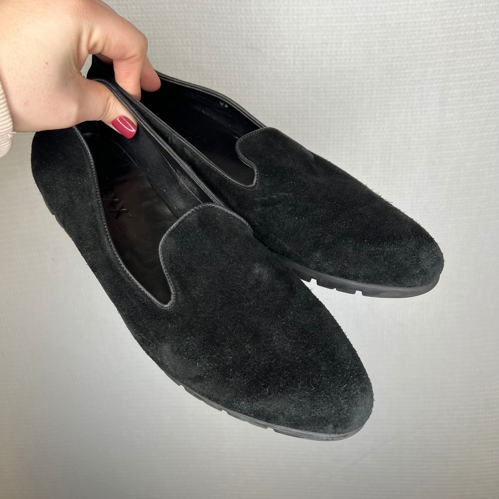 The Flexx‎ Black Suede Loafers Mens Slip On Shoes EU 42 US 10